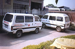 Ambulance and hospital van 