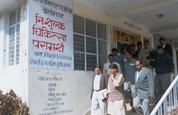 Hospital visit by Late HH Madhao Rao Scindhia