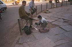 Street children start work at a very young age